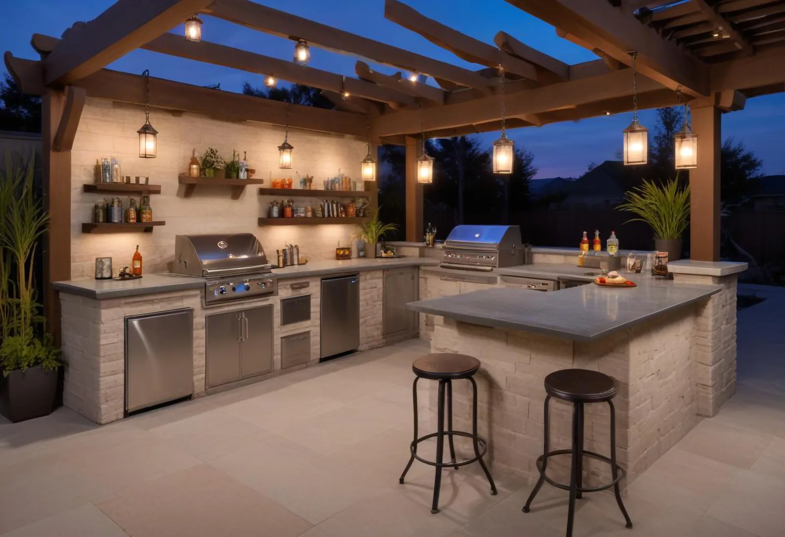 Wall center and outdoor kitchen inspiration 3
