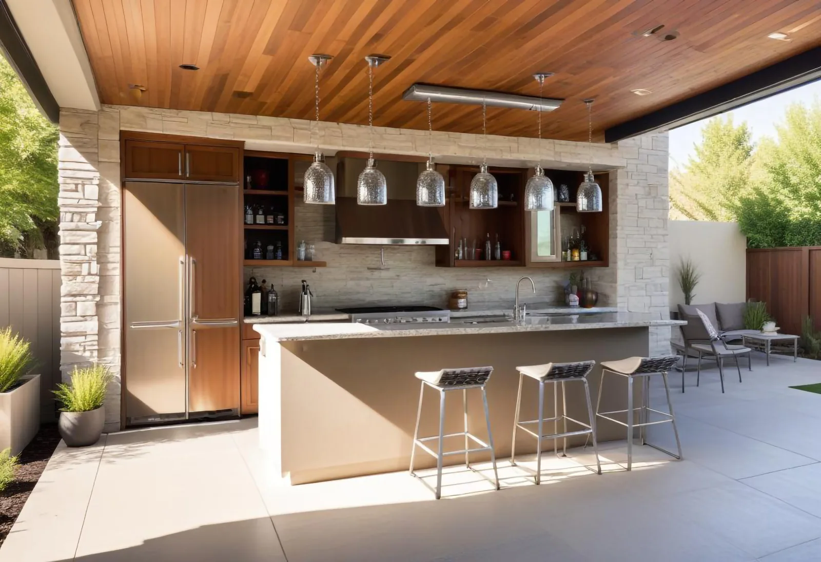 Wall center and outdoor kitchen inspiration 6